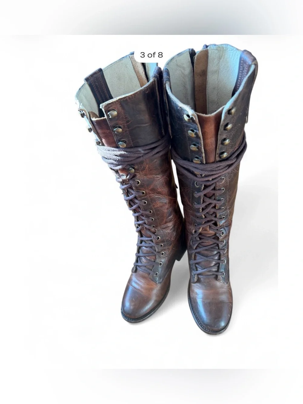 Freebird by Steven Grany Tall Leather Boots Cognac 7